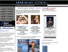 Tablet Screenshot of legendaryfitness.com